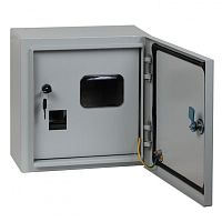 Щит учетно-распределительный навесной IEK ЩУРн-1 310x300x150 IP66 ЩУ-1 2 двери, с окном картинка 