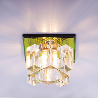 Светильник встраиваемый Италмак Bohemia 220 11 72 G9 65мм/60Вт огран стекло/мультиколор картинка 