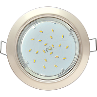 Светильник встраиваемый Ecola Ультратонкий H4 GX53 220В 20Вт Жемчуг/106х90х35мм картинка 