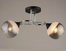 Люстра потолочная двухрожковая Мелодия Света E27 Черный/хром картинка 