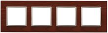 Рамка универсальная Эра Elegance 4-м. дерево вишня/шампань картинка