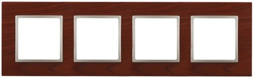 Рамка универсальная Эра Elegance 4-м. дерево вишня/шампань картинка