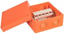 Коробка огнестойкая EKF PROxima 126x126x74мм под винт 10x6мм IP66 оранжевый