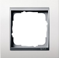 Рамка универсальная Gira Event Clear 1-м. белый матовый/алюминий