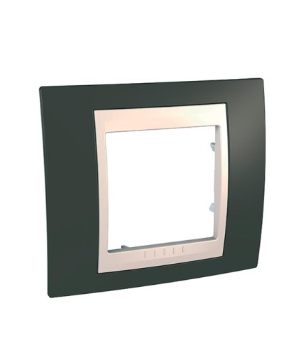 Рамка горизонтальная Schneider Electric Unica Хамелеон 1-м. серо-зеленый/бежевый картинка фото 2