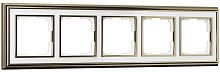 Рамка универсальная Werkel Palacio Classic 5-м. металл бронза/белый картинка