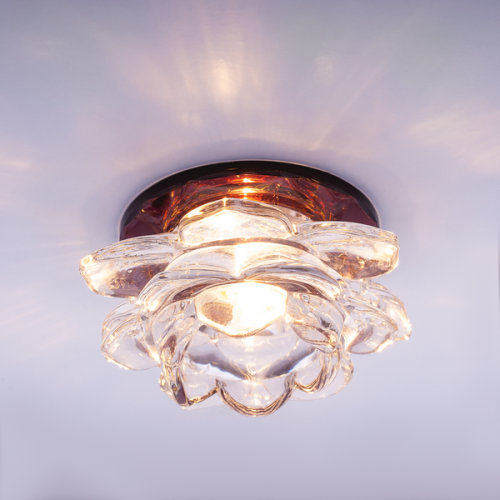 Светильник встраиваемый Италмак Bohemia 220 16 74 G9 65мм/60Вт огран стекло/пурпур картинка 