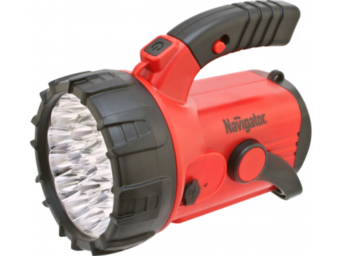 Фонарь ручной/прожектор Navigator NPT-SP06-ACCU-23+18+4LED-4Вт/4Ач Пластик/красный картинка 