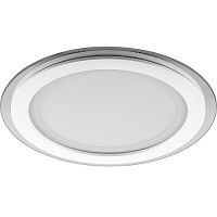 Светильник встраиваемый (панель) Feron AL2110 LED 220В 18Вт 1120Лм 4000К IP20 Круг/Стекло/Белый картинка 