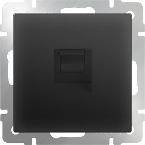 Розетка компьютерная без рамки Werkel 1-м. RJ45 5e черный матовый картинка фото 2
