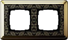 Рамка универсальная Gira ClassiX Art 2-м. латунь/черный картинка