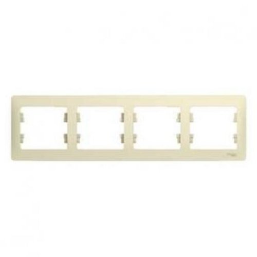 Рамка горизонтальная Systeme Electric Glossa 4-м. бежевый фото фото 2 Рамка горизонтальная Systeme Electric Glossa 4-м. бежевый картинка фото 2