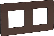 Рамка универсальная Schneider Electric Unica Studio Color 2-м. шоколад/антрацит картинка