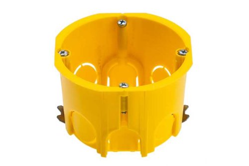 Коробка установочная Systeme Electric СП 68x45мм гипрок желтый IMT35150 ( Подрозетник ) картинка  фото 2