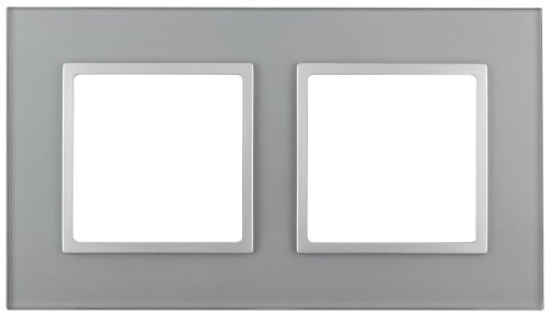 Рамка универсальная Эра Elegance 2-м. стекло алюминий/алюминий фото Рамка универсальная Эра Elegance 2-м. стекло алюминий/алюминий картинка