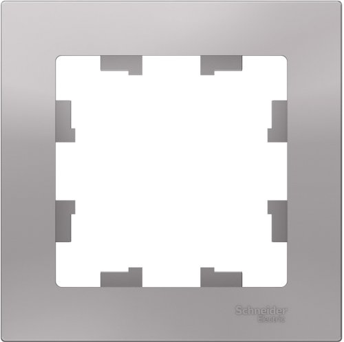 Рамка универсальная Systeme Electric AtlasDesign 1-м. алюминий картинка фото 2