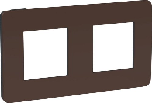 Рамка универсальная Schneider Electric Unica Studio Color 2-м. шоколад/антрацит картинка