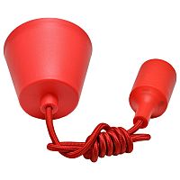 Светильник подвесной Smartbuy 230V E27 Красный/1м картинка 