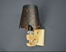 Бра однорожковое Мелодия Света  Е27 Черный/дерево картинка 