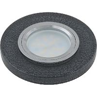 Светильник встраиваемый Fametto/Luciole DLS-L104 GU5.3 CHROME/BLACK 65мм/35Вт+1Вт картинка 