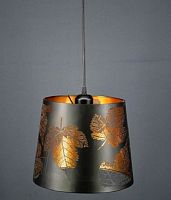 Светильник подвесной (Люстра) Мелодия Света Листья 220В E27 Черный/золото картинка 