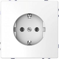 Розетка с заземлением без рамки Schneider Electric Merten D-Life 1-м. шторки белый лотос картинка