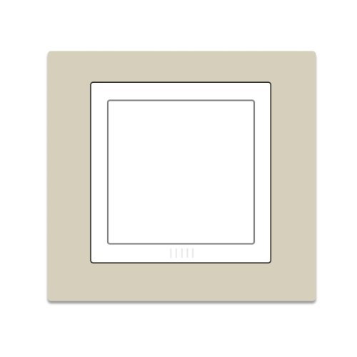 Рамка горизонтальная Schneider Electric Unica Хамелеон 1-м. песчаный/белый картинка фото 2