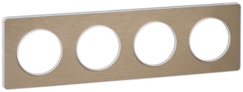 Рамка универсальная Schneider Electric Odace 4-м. металл полированная бронза/белый фото Рамка универсальная Schneider Electric Odace 4-м. металл полированная бронза/белый картинка