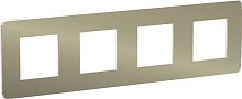 Рамка универсальная Schneider Electric Unica Studio Metal 4-м. бронза/белый картинка