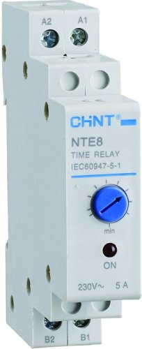 Реле времени на DIN-рейку CHINT NTE8-120B задержка включения 12сек.–120сек. 5А 230В AC картинка