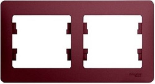 Рамка горизонтальная Systeme Electric Glossa 2-м. баклажан картинка фото 2