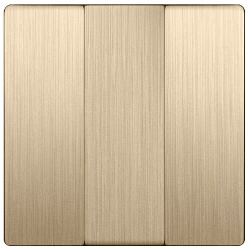 Лицевая панель Werkel для 3-кл. выключателя шампань рифленый картинка фото 2