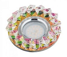 Светильник встраиваемый Fametto/Peonia DLS-P117 GU5.3 CHROME/COLOR 60мм/50Вт картинка 