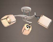 Люстра потолочная трехрожковая Мелодия Света Е27 220В 60Вт Белый/хром картинка 