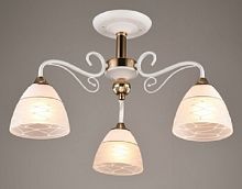 Люстра потолочная трехрожковая Мелодия Света Е27 Белый/медь картинка 