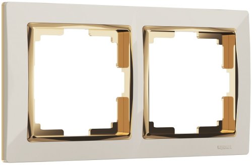 Рамка универсальная Werkel Snabb 2-м. слоновая кость/золото фото Рамка универсальная Werkel Snabb 2-м. слоновая кость/золото картинка