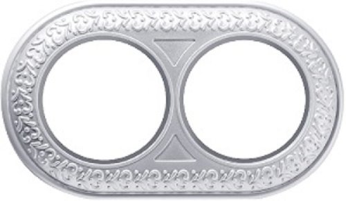 Рамка-ретро универсальная Werkel Antik Runda 2-м. металл жемчужный  картинка фото 2