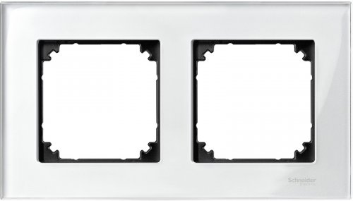 Рамка универсальная Schneider Electric Merten M-Elegance 2-м. стекло белый бриллиант  картинка