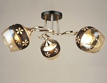 Люстра потолочная трехрожковая Мелодия Света Е27 220В Золото/черный картинка 