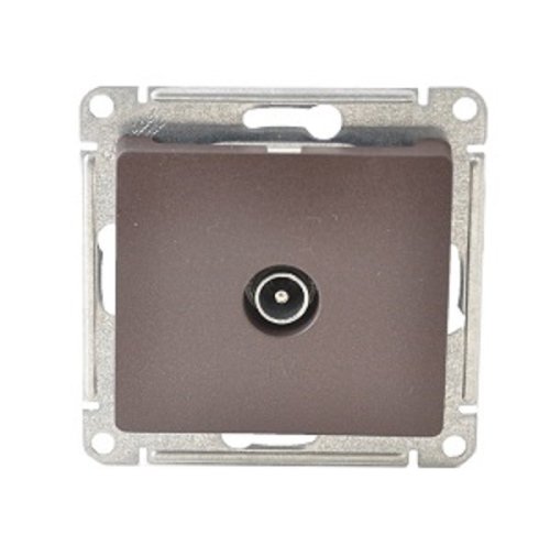 Розетка TV Оконечная без рамки Systeme Electric Glossa 1-м. шоколад картинка фото 2