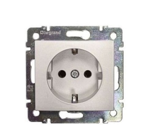 Розетка с заземлением без рамки Legrand Valena 1-м. белый картинка фото 2