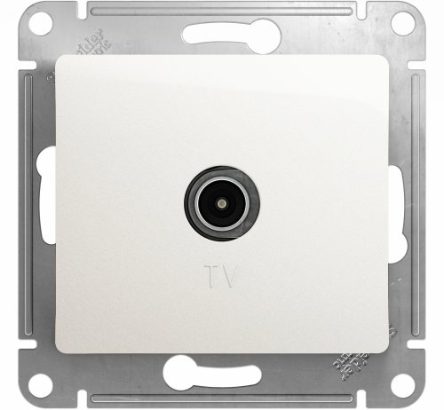 Розетка TV Коннектор без рамки Systeme Electric Glossa 1-м. перламутр картинка фото 3