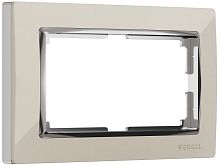 Рамка универсальная Werkel Snabb для 1-м. 2 мод. розетки слоновая кость/хром картинка