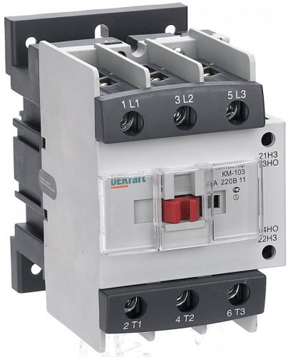 Контактор DEKraft КМ-103 3п 1НО+1НЗ 95А 400В тип АС3  картинка