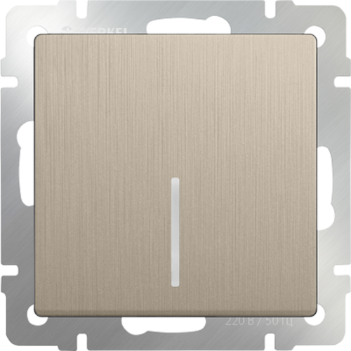 Выключатель с подсветкой без рамки Werkel 1-кл. шампань рифленый фото фото 3 Выключатель с подсветкой без рамки Werkel 1-кл. шампань рифленый картинка фото 3