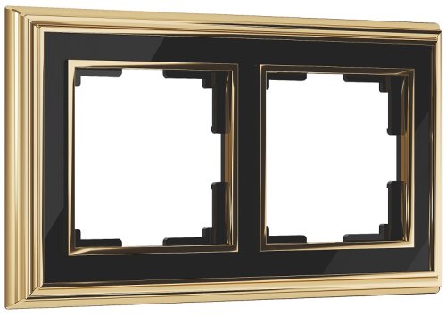 Рамка универсальная Werkel Palacio Classic 2-м. металл золото/черный фото Рамка универсальная Werkel Palacio Classic 2-м. металл золото/черный картинка