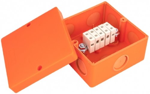 Коробка огнестойкая EKF PROxima 101x101x62мм под винт 5x6мм IP66 оранжевый