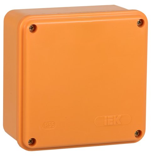 Коробка огнестойкая IEK 100x100x50мм 6x4мм без сальников IP44 оранжевый