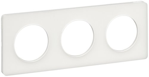 Рамка универсальная Schneider Electric Odace 3-м. прозрачный матовый/белый картинка