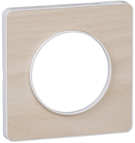 Рамка универсальная Schneider Electric Odace 1-м. дерево бук/белый фото Рамка универсальная Schneider Electric Odace 1-м. дерево бук/белый картинка